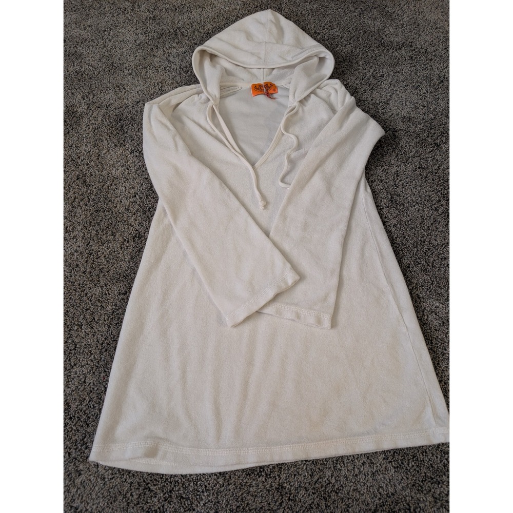Juicy Couture Cream Hooded Swim Coverup